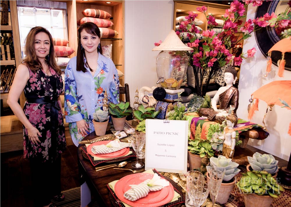 Mayenne Carmona and Suzette Lopez for patio/ picnic table setting