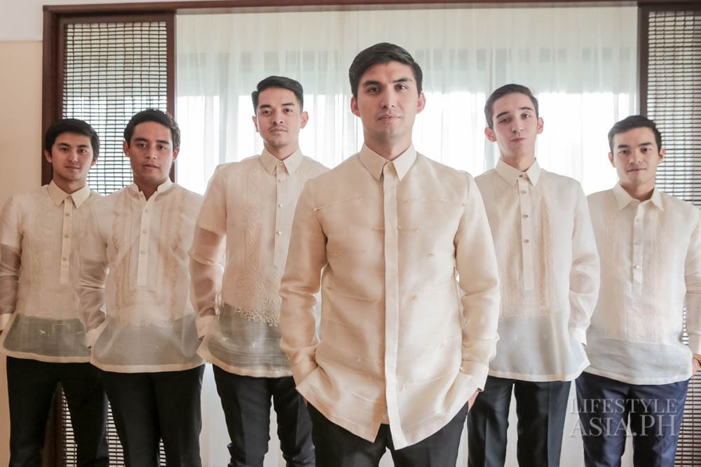 Eduardo Alvarez, Antonio Alegrado, Gino Ermita, the Groom, Manu Montenegro and Marcko Durano