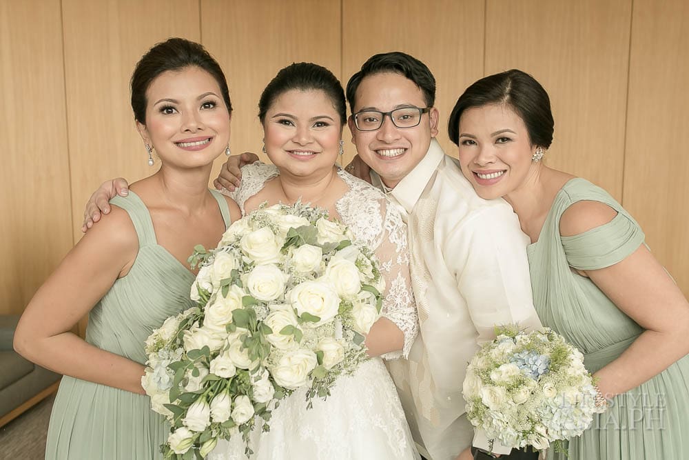 Casey Marty, the bride, Alec Kierulf. Katrina Burrows