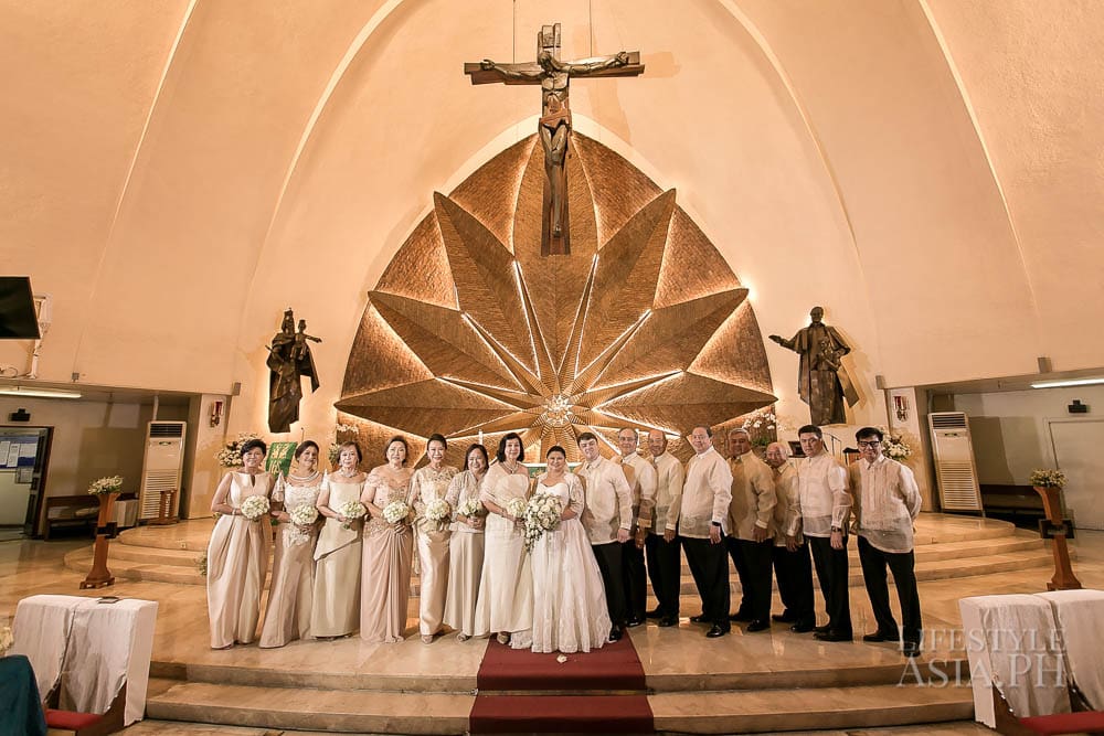 Connie Vergara, Peachy Relucio, Maggie Macatulad, Virma Vergel de Dios, Dandy Gome, Vivian Milan, Jojo Zabarte, the wedding couple, Henry Zabarte, Ray Tibayan, Gino Baltao, Lakan Fonacier, Louie Tanjanco, Joey Kierulf, Mon Abad