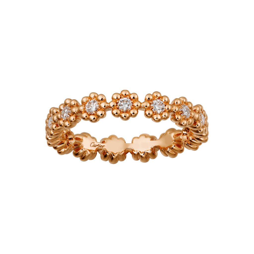 Cactus de Cartier ring - Pink gold, diamonds