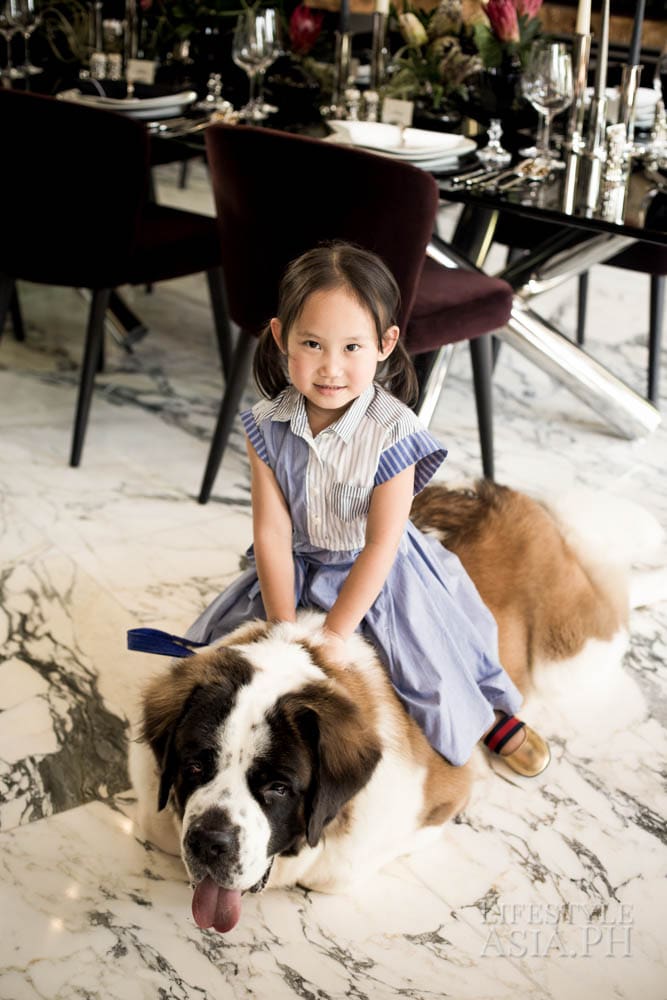 Daughter Kelli and the Teo's pets also join guests for brunch