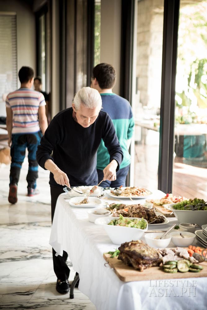 Inno Sotto enjoys the healthy fare at the Teo home