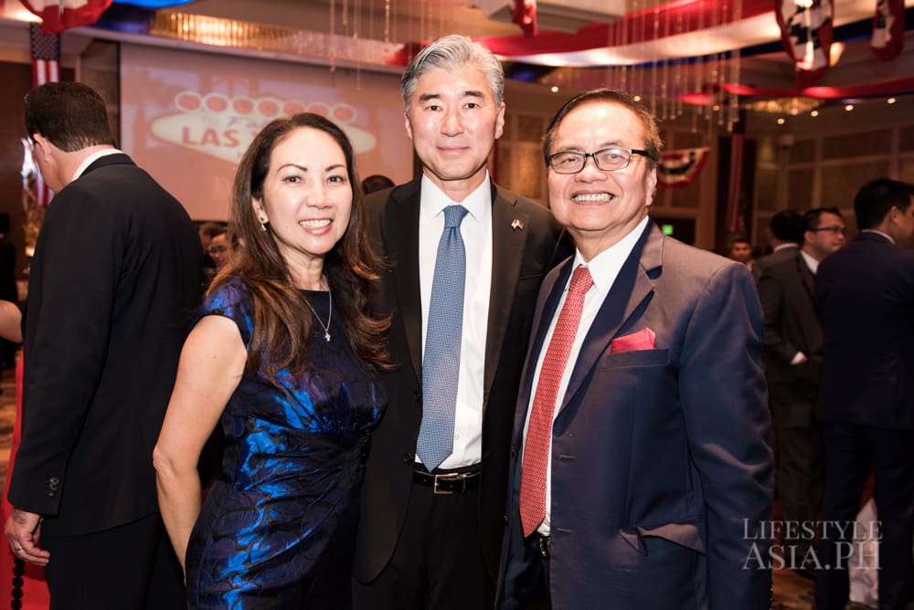Lifestyle Asia's Editor-in-Chief Anna Sobrepeña, H.F. Ambassador Sung Kim, Chito Sobrepeña