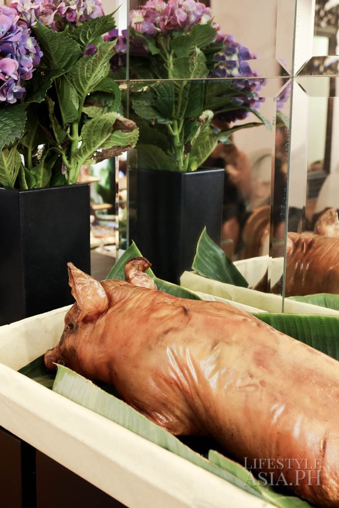 A tried and tested dish would be a roast pig stuffed with rice and truffle