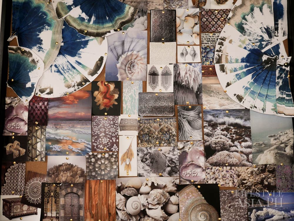 Maskit's mood board draws inspiration from the sea