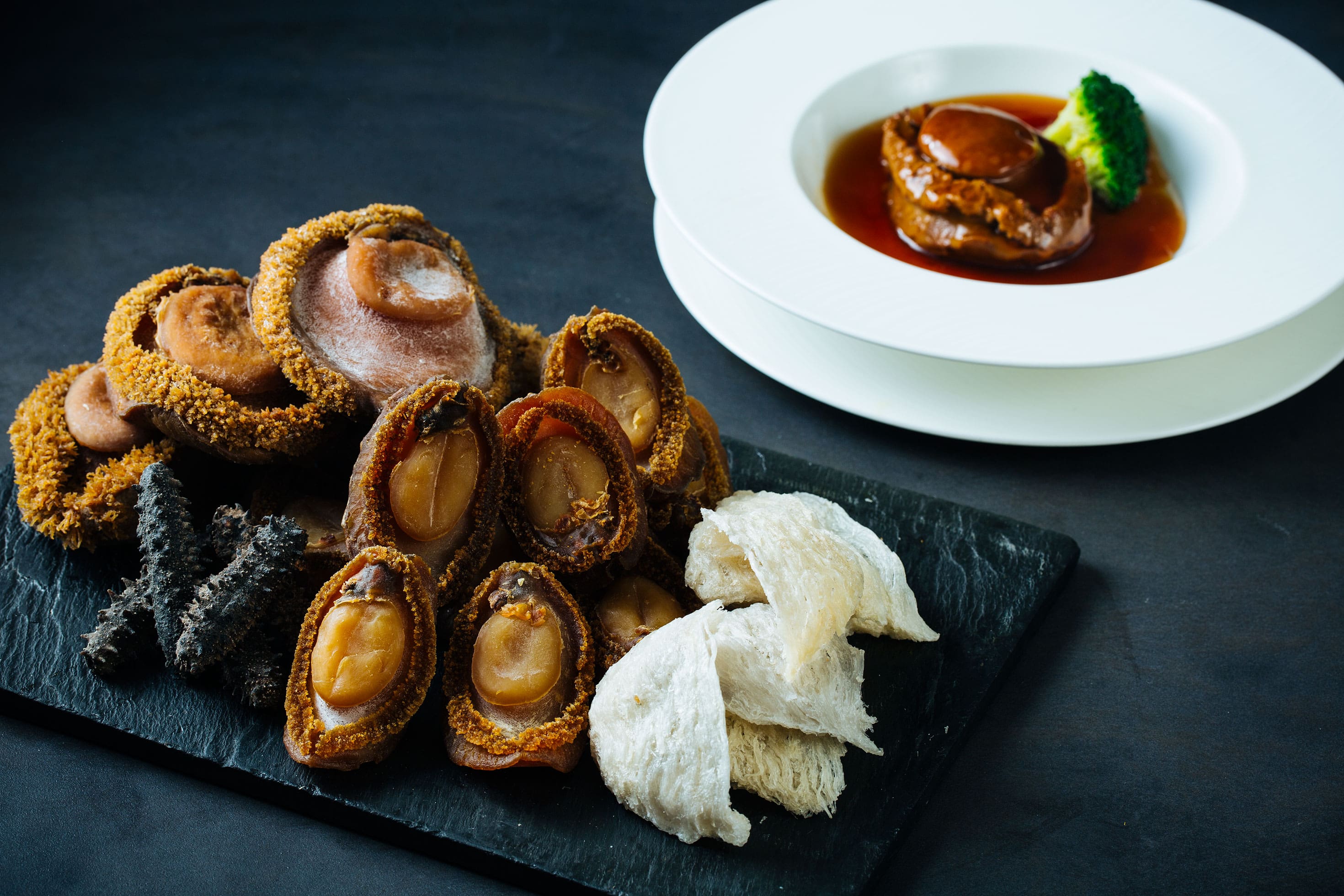 Braised Whole South African Abalone with Oyster Sauce