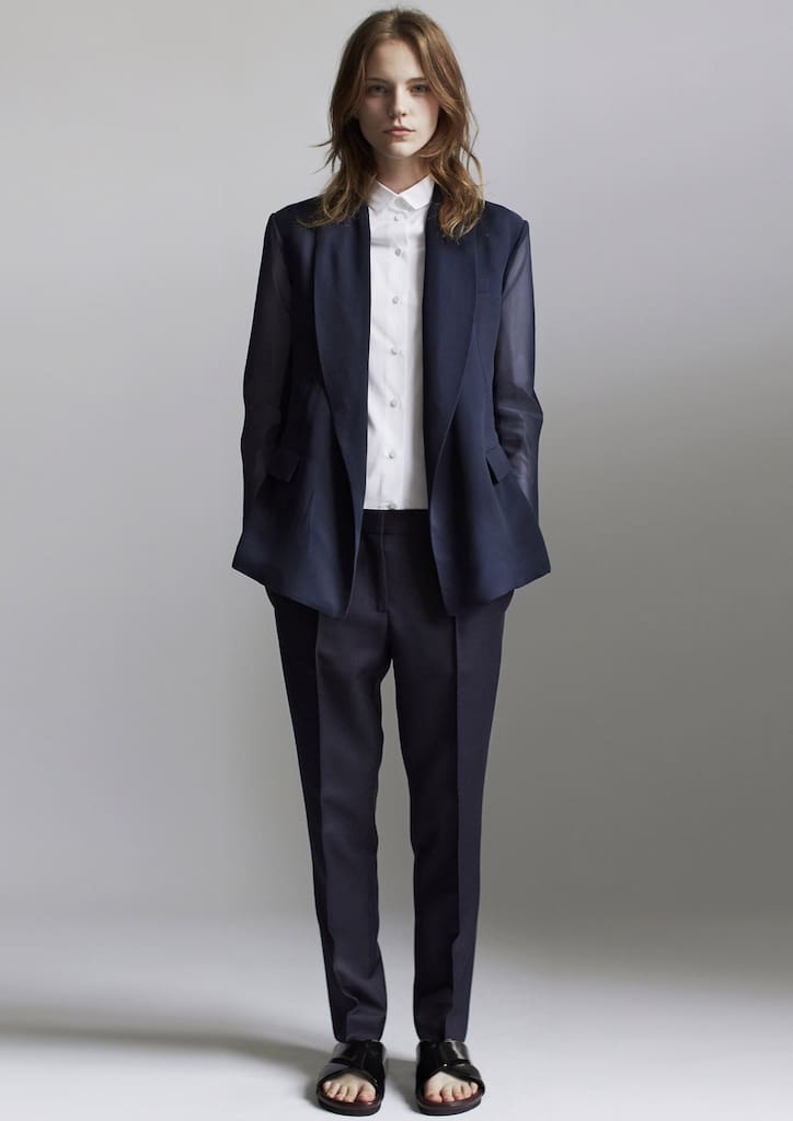 An outfit from Celine Resort 2014 shows the look in autumnal styles