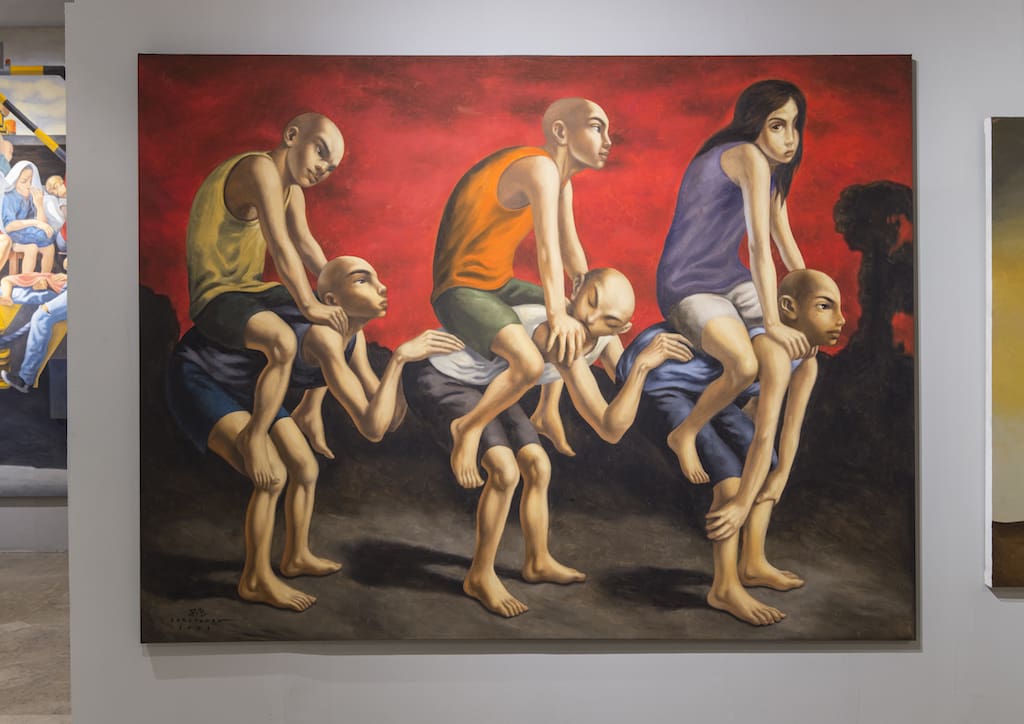 A piece by Elmer Borlongan on exhibit at the Metropolitan Museum