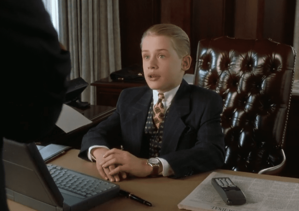 Richie's private school is complete with laptops and leather arm chairs