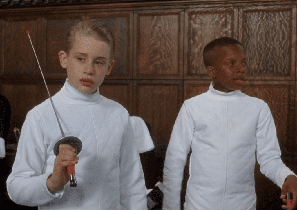 Sports like fencing are taught at Richie's school