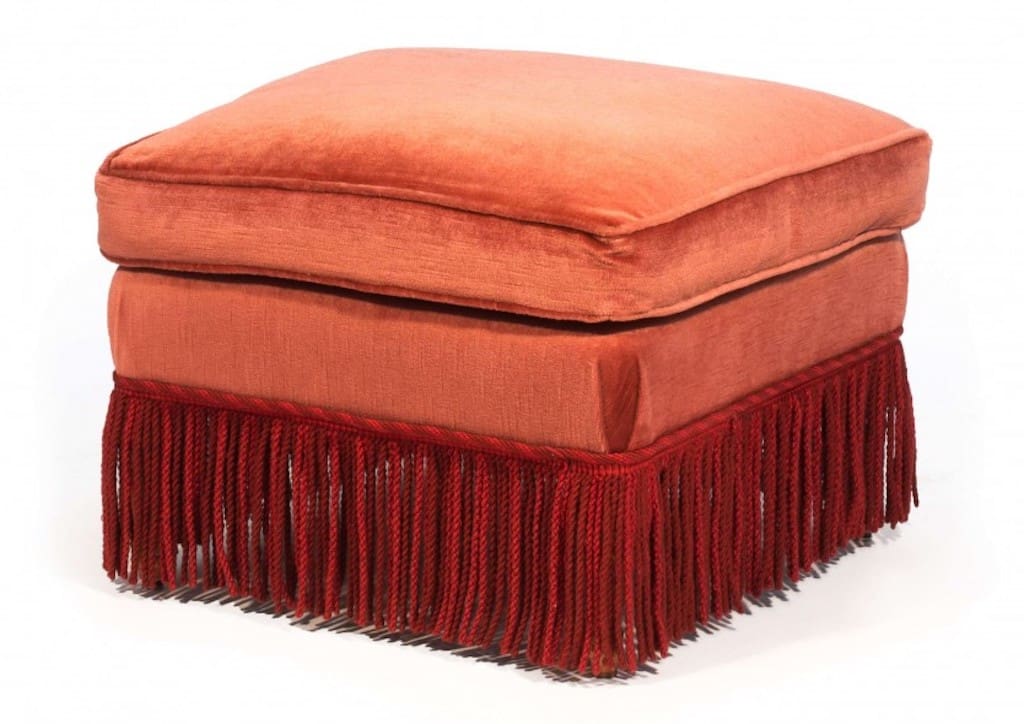 Strawberry pink-tassled poof