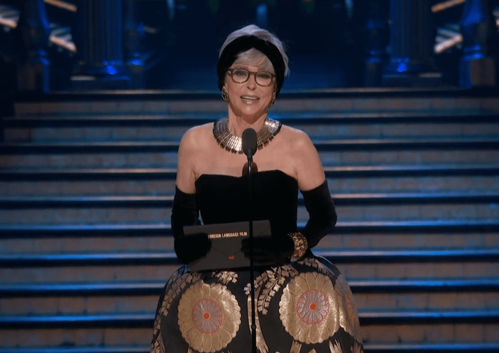 1961 Best Supporting Actress winner Rita Moren presented in a Pitoy Moreno gown