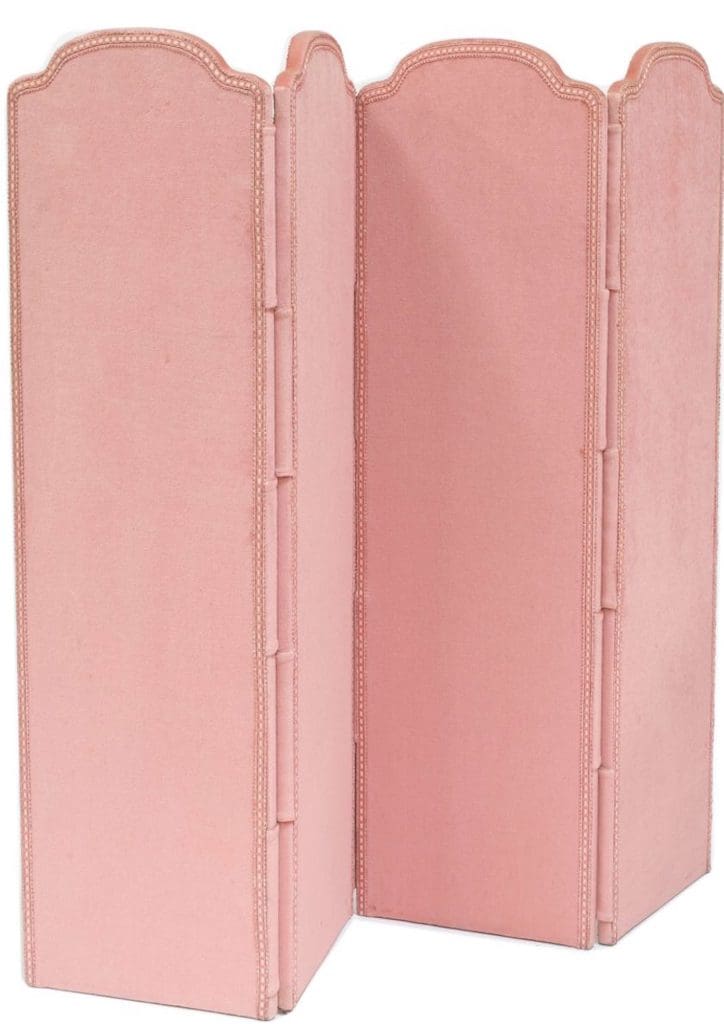 Velour four-leaf folding screen