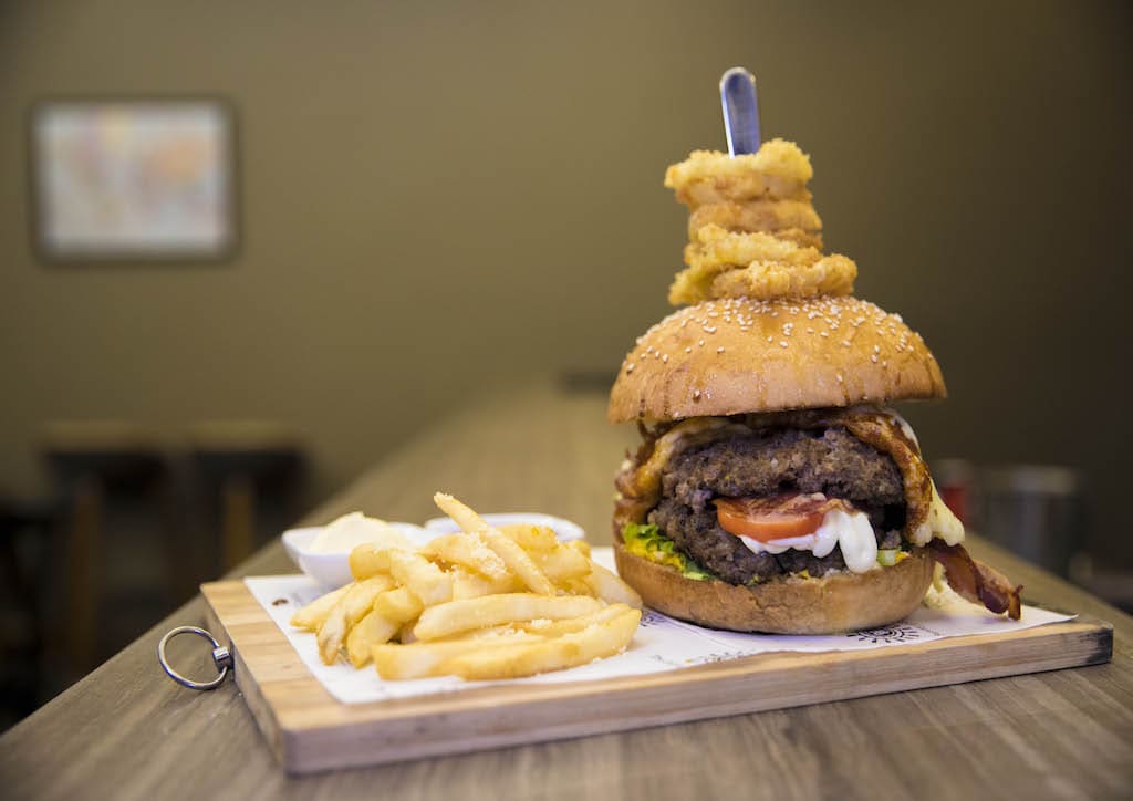 It is recommended to order the Funny Lion's Monster Burger