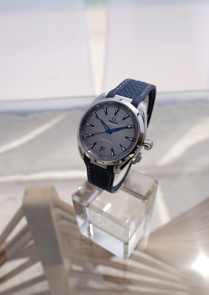 The watch for the active lifestyle possessed a minimalist look and was configured with anti-shock technology and a resistance to water to 500 ft.