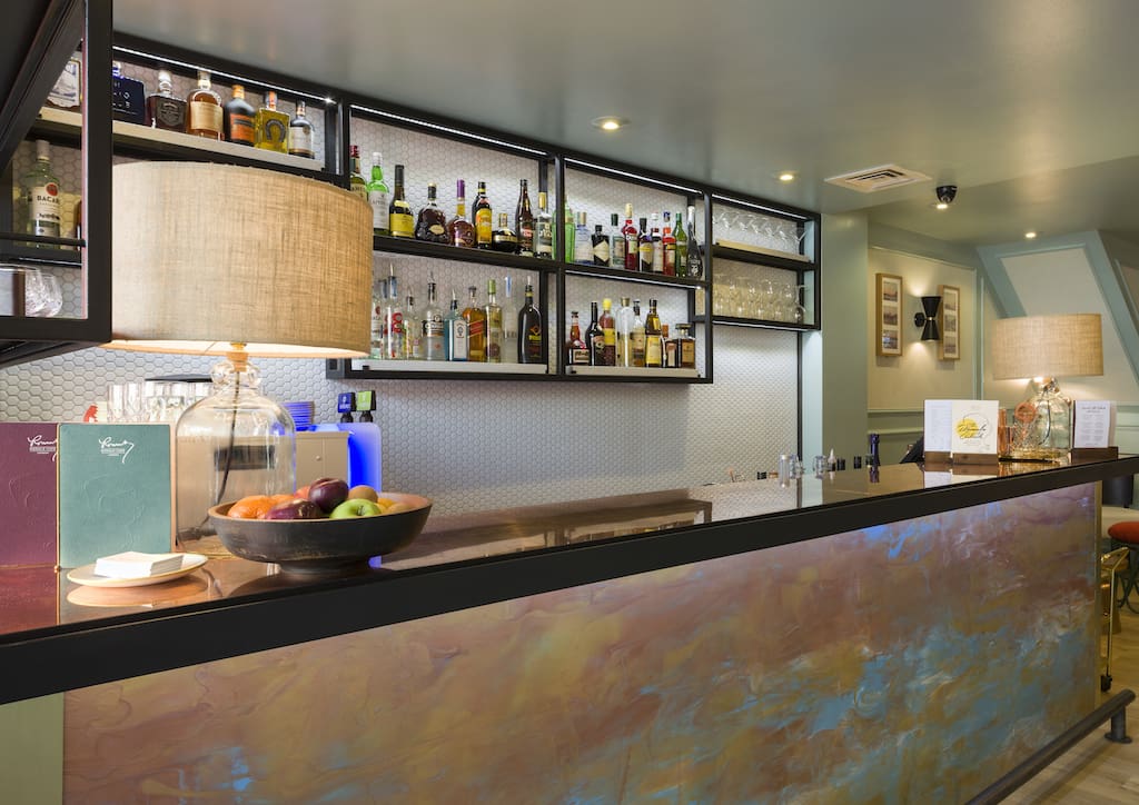 The bar at the Romulo Cafe