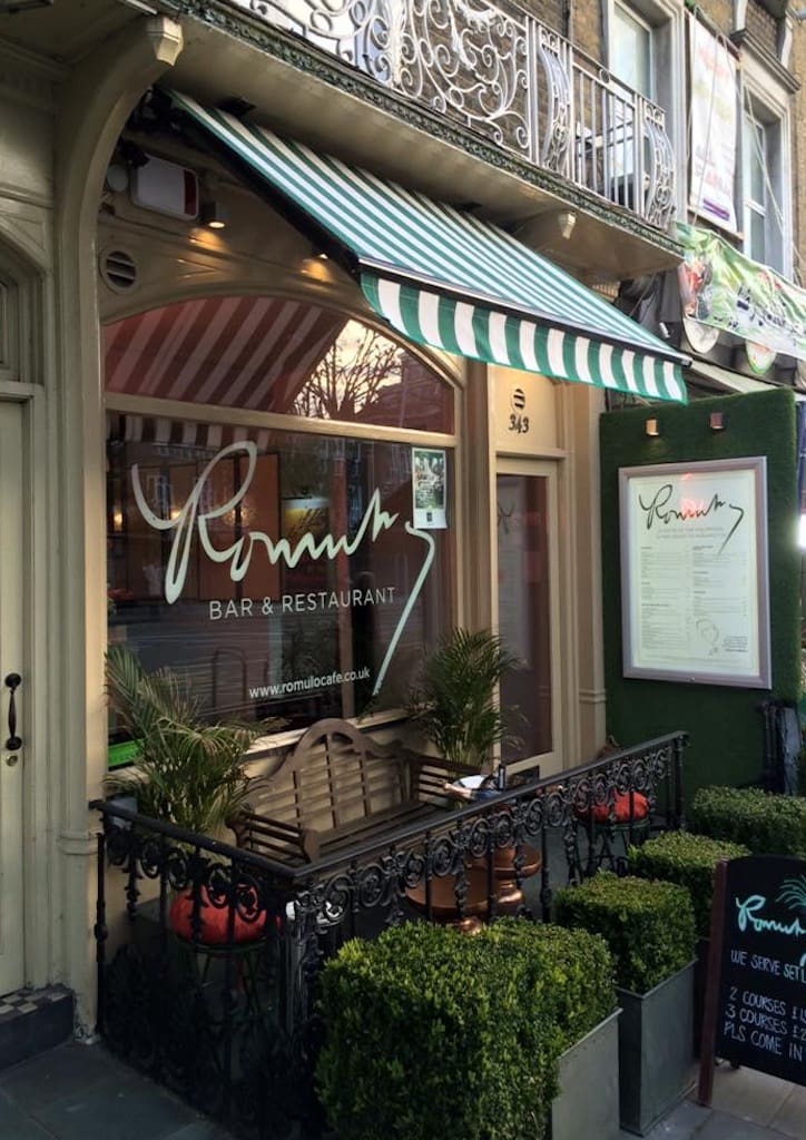 The restaurant is located at Kesington High Street in London