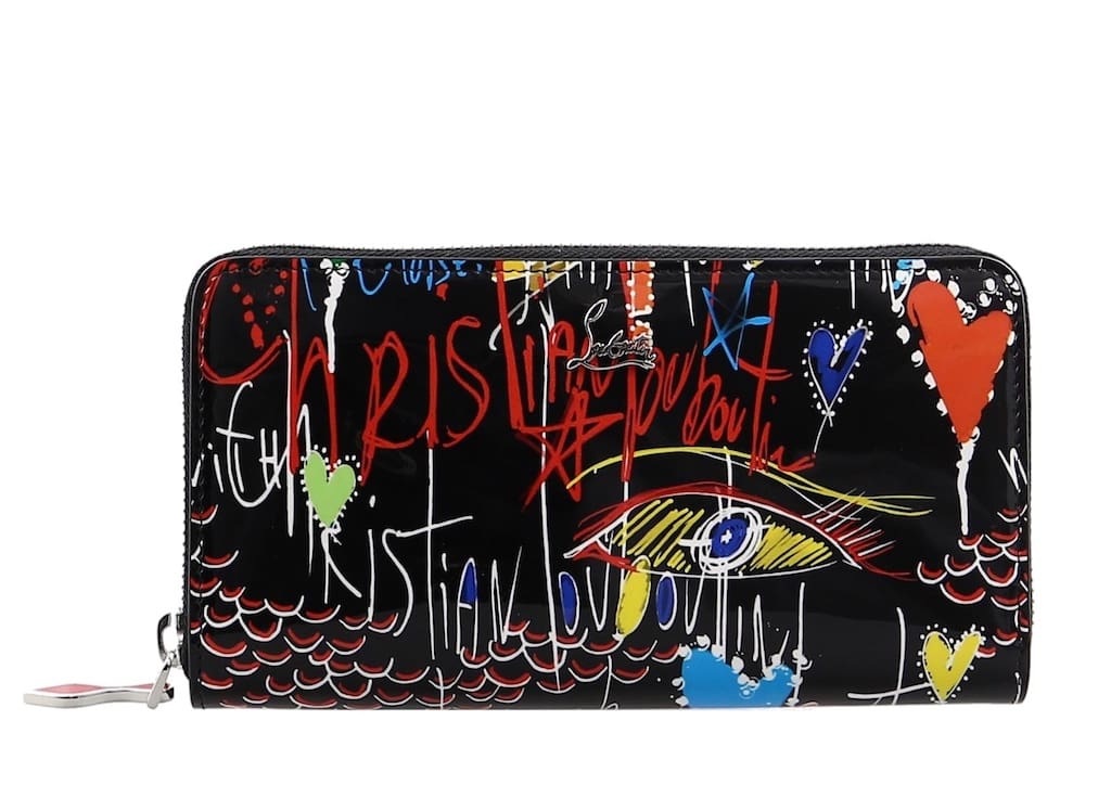 Christian Louboutin SS 2018 Panettone Wallet Calf Paris Loubitag in Black