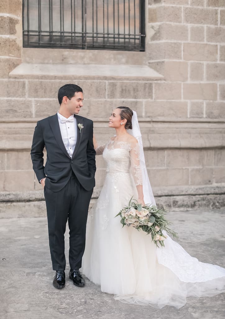 Bride Claudia Squillantini and Groom Gaston Perez de Tagle the Manila Cathedral for post-wedding celebration