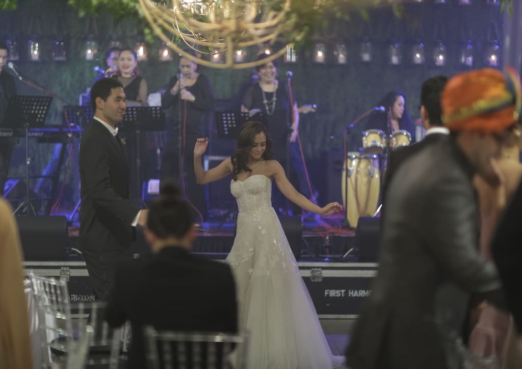 The couple's first dance at Blue Leaf Filipinas