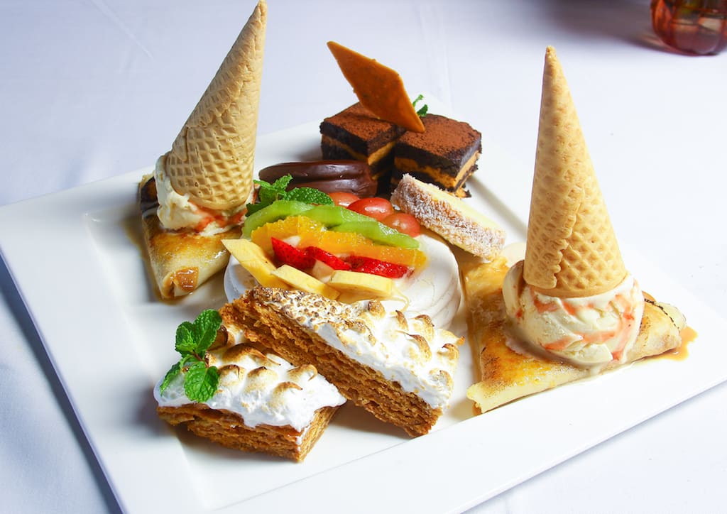 The dessert platter is filled with La Cabrera favorite confections