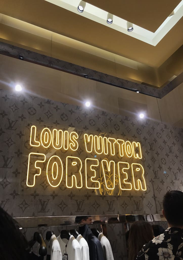 The neon sign was the most photogrpahed spot of the night