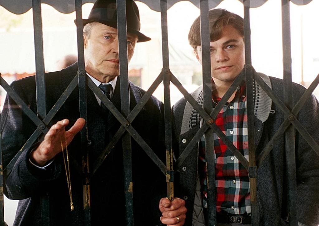 Christopher Walken and Leonardo DiCaprio in Catch Me If You Can (2002)