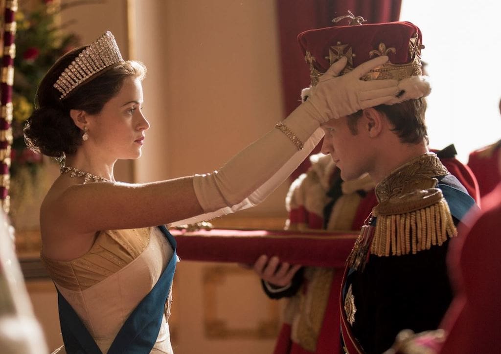 Claire Foy and Matt Smith in The Crown