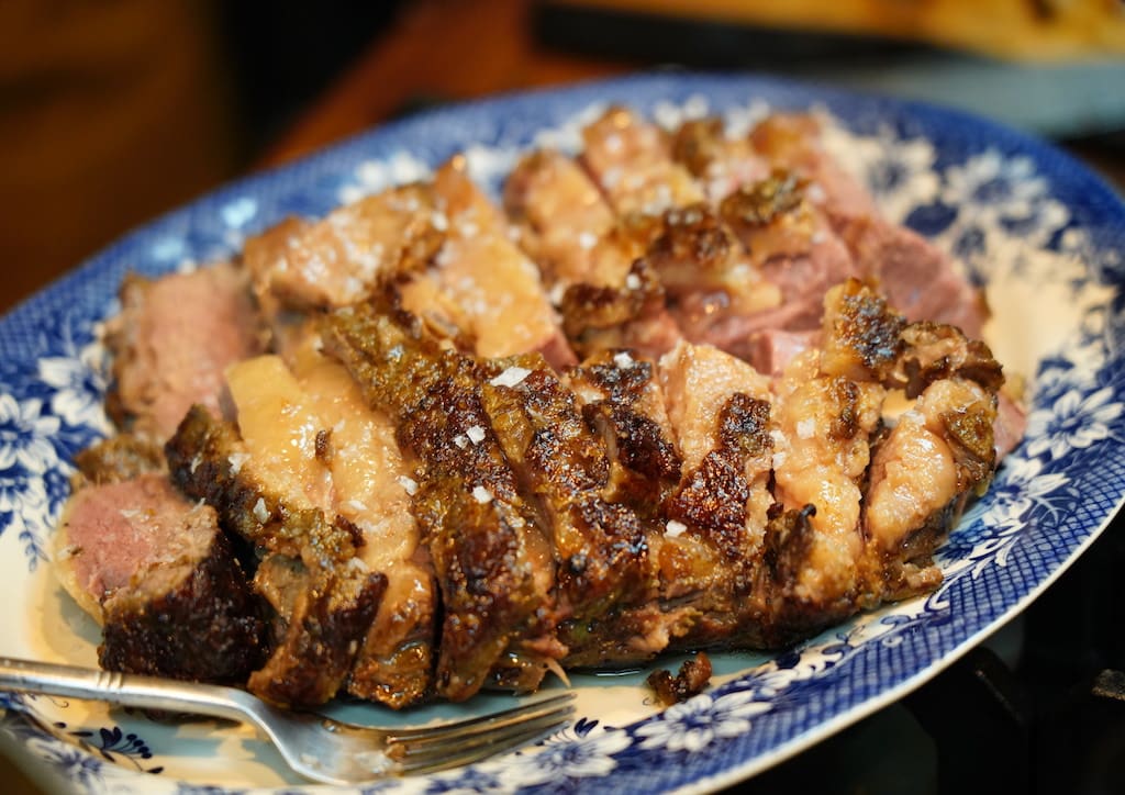 The roast beef was tender and melted on the mouth