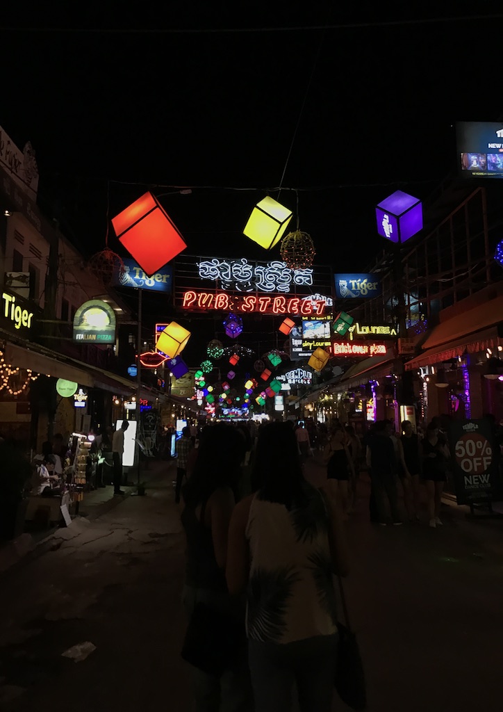 Pub Street in Sieam Reap is alive all day and all night long