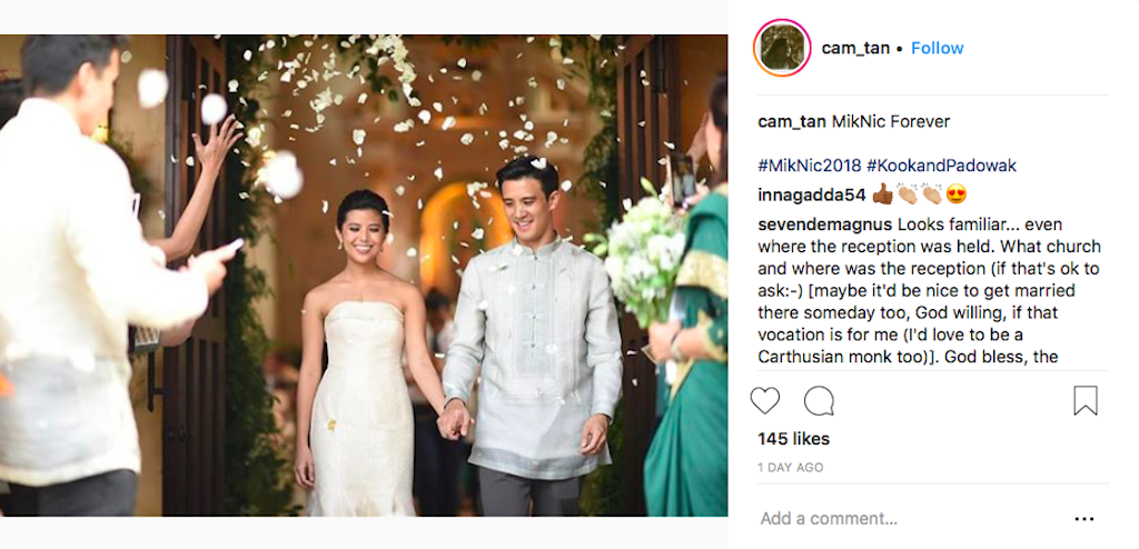 Wedding Day of Nicole Tantoco and Mikko de los Reyes. Photograph courtesy of @cam_tan (Instagram)