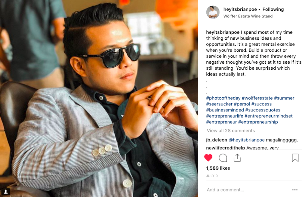 Brian Poe Llamanzares (Photograph courtesy of his Instagram @heyitsbrianpoe)