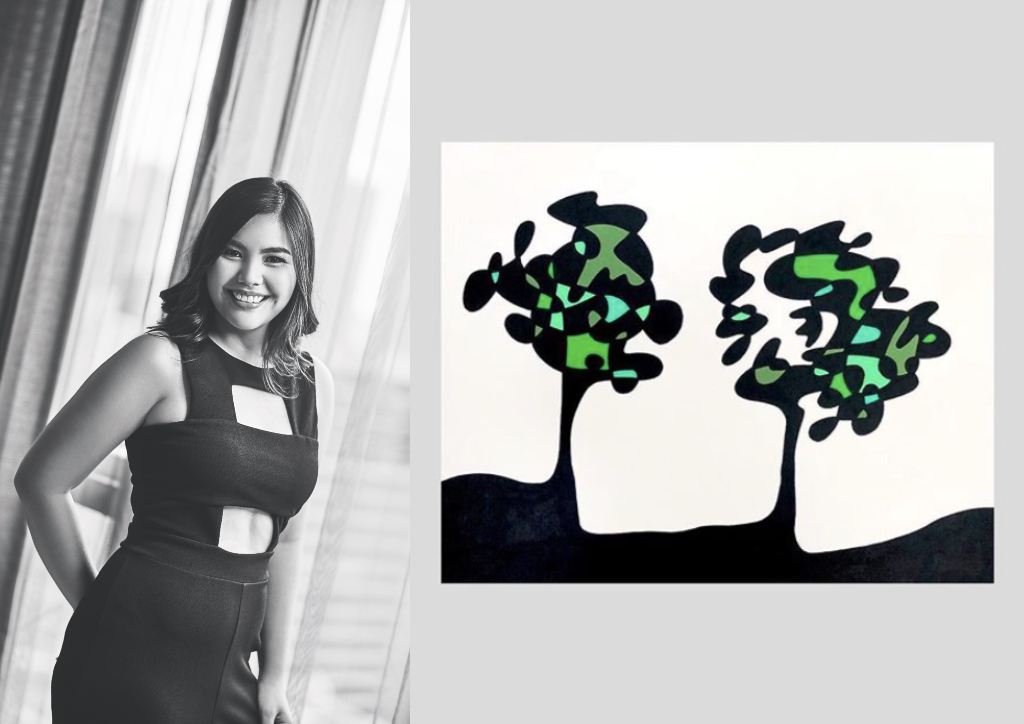 Paulina Luz-Sotto (Photograph by Hub Pacheco (portrait) and @artbypaulina Instagram (art work))