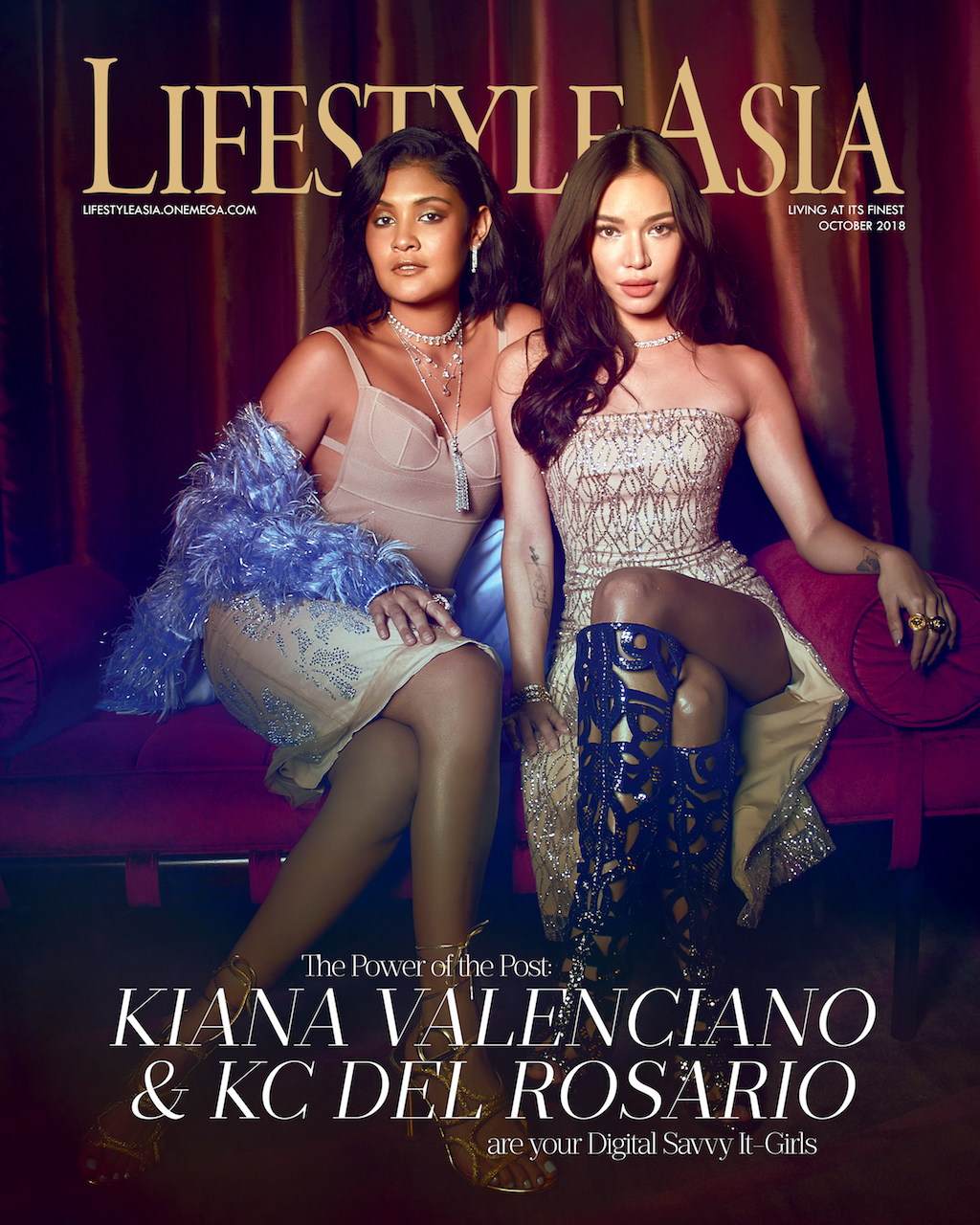 OCTOBER 2018 DIGITAL COVER: Kiana Valenciano and KC Del Rosario for Lifestyle Asia (Photograph by Yukie Sarto)