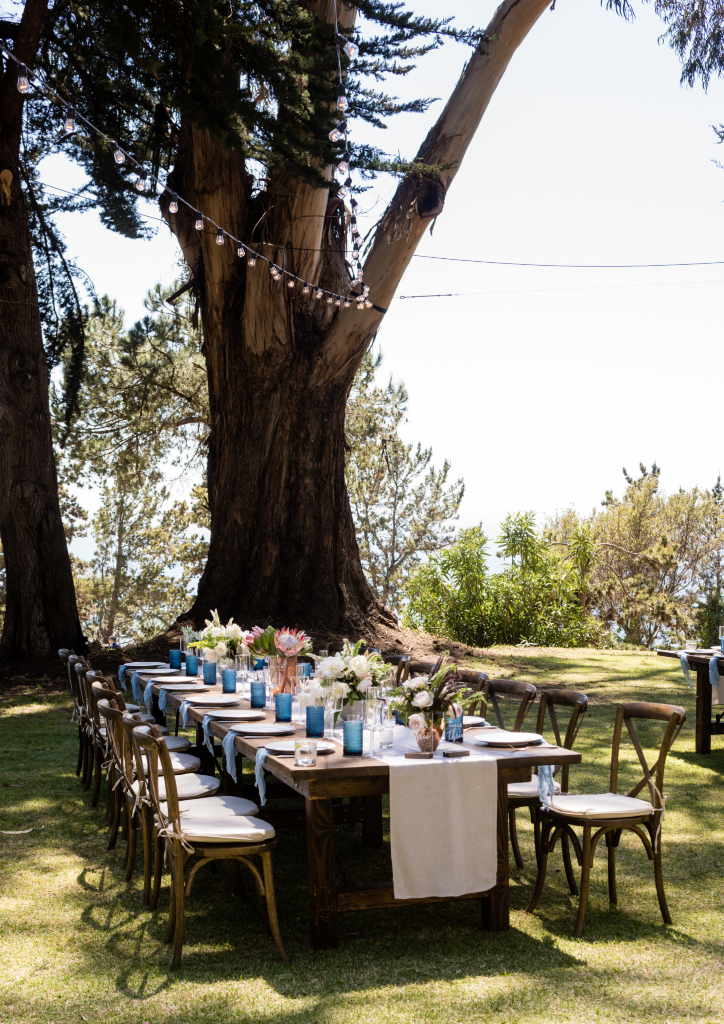 Dinner was served family style, the couple's favorite way of eating (Photograph by Viera Photographics)