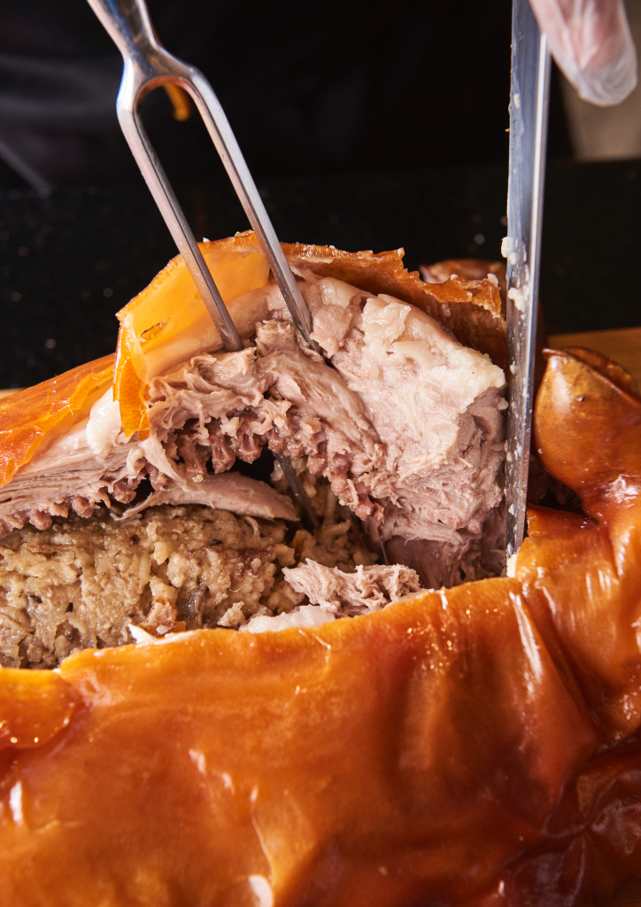 Cochinillo stuffed with Ifugao rice from Marquis Events Place (Photograph by Hub Pacheco) 