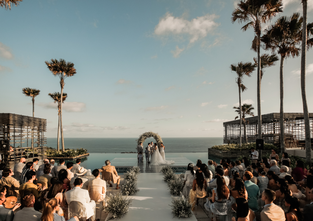 Martine and Cliff treated family and friends to a two night stay at the beautiful Alilia Villas Uluwatu in Bali for their wedding (Photograph by Mango Red)