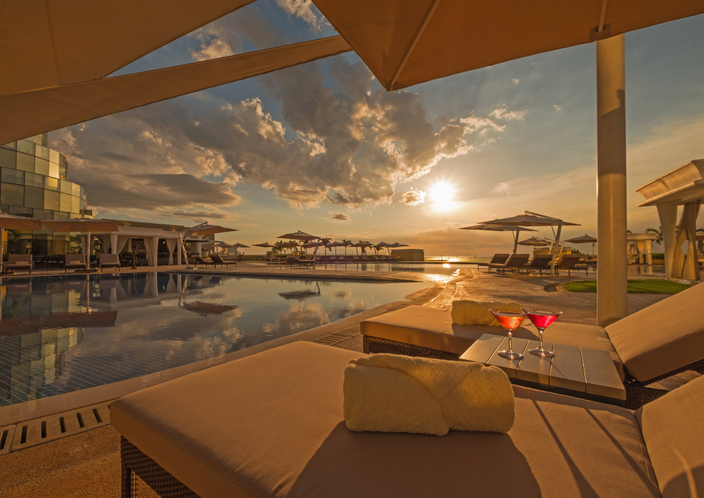 Relax poolside at one of Okada's sprawling pool venues