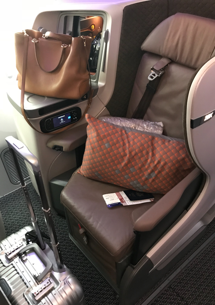 The Business Class seat onboard the new Dreamliner