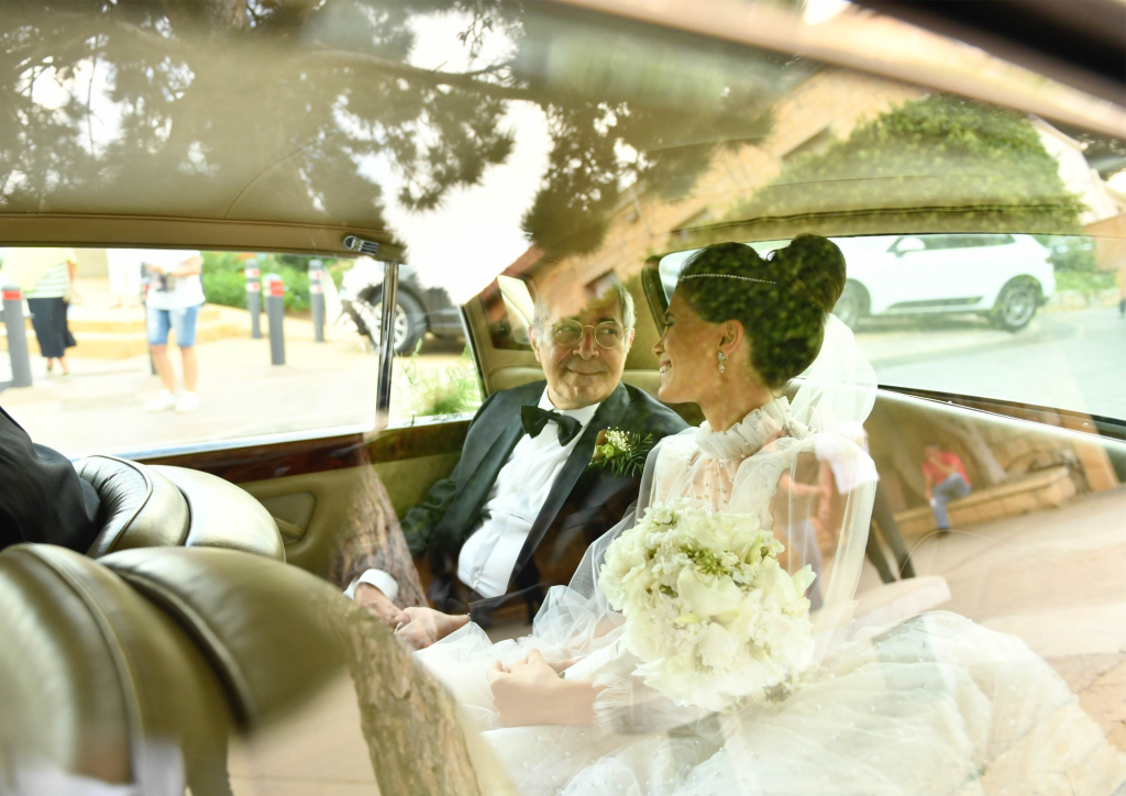 Joe and Maja Assad sharing a father-daughter moment before the ceremony (Photograph by Bright Light)