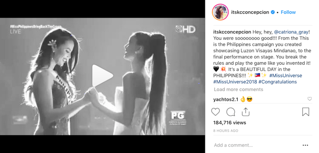 Photograph courtesy of KC Concepcion's Instagram account @itskcconcepcion