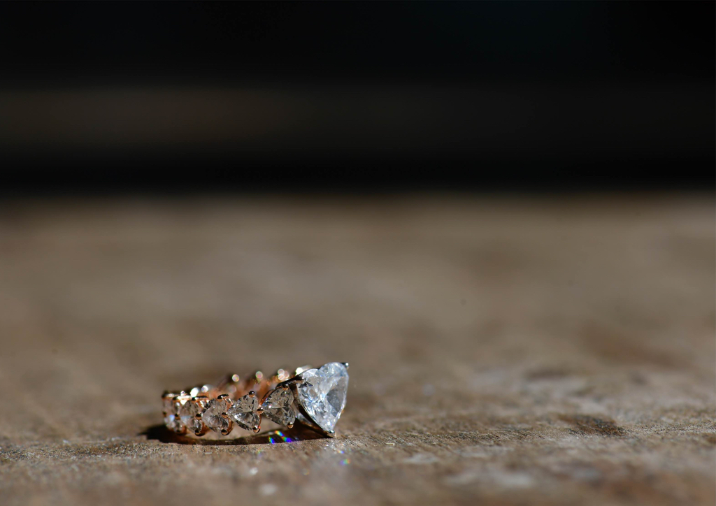 The multiple heart shaped diamond ring (Photograph by Bright Light)