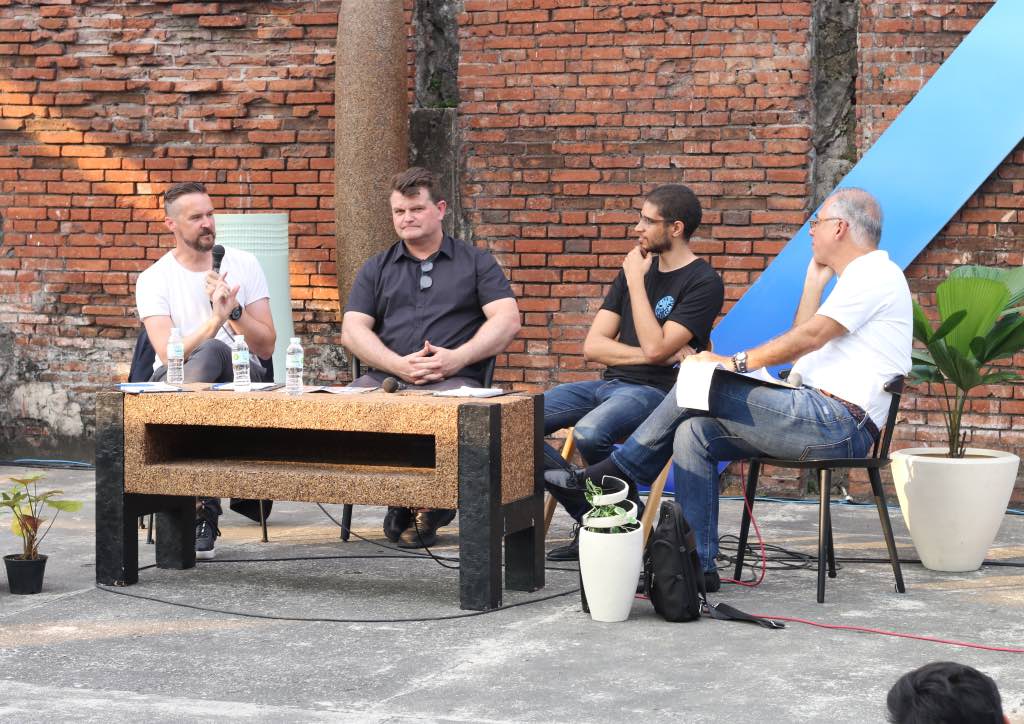 Ben Duckworth of Hassell, Kai Uwe Bergmann og Bjarke Ingels Group, Matthieu Begoghina of WTA and Manny Minana of EA Minana for Anthology Architecture and Design Festival