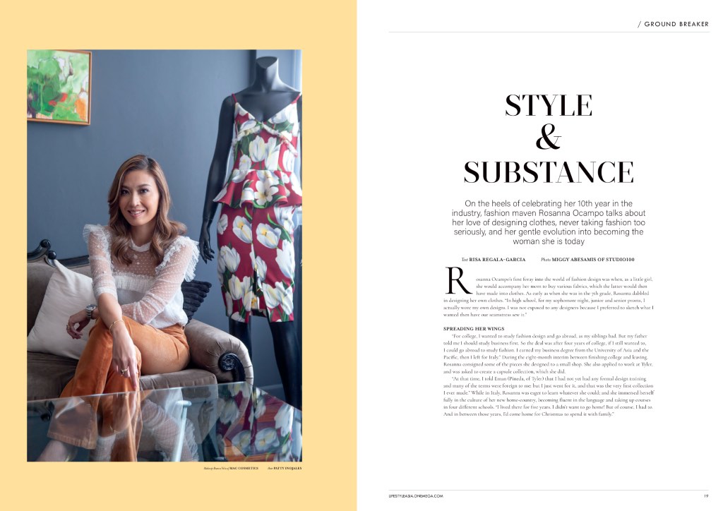 Designer Rosana Ocampo talked to us about her passion for fashion