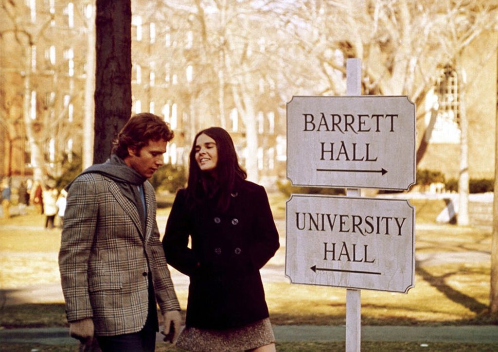 Ryan O'Neal and Ali McGraw in Love Story (1970)