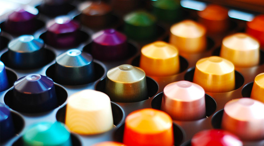 colorful Nespresso aluminum capsules