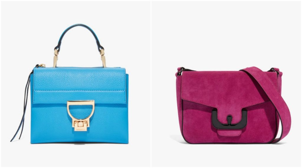 Coccinelle  Arlettis Mini in Signal Blue and Ambrine Cross Suede in Ultra Violet