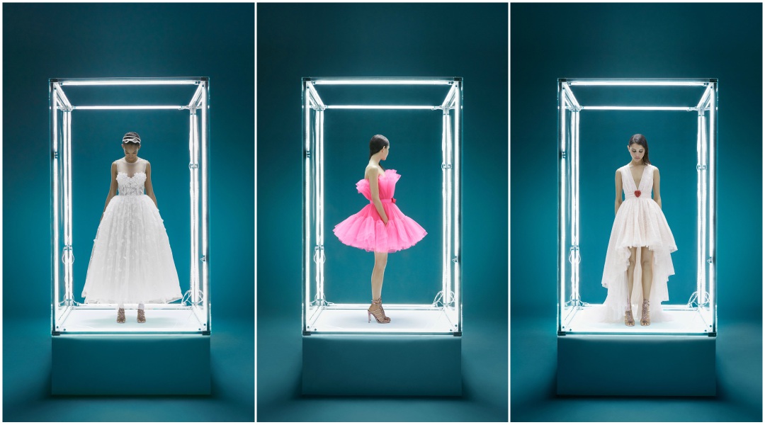 women in white and pink flowy gowns