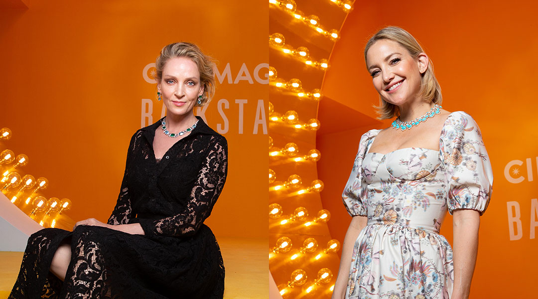Uma Thurman and Kate Hudson at BVLGARI Cinemagia launch